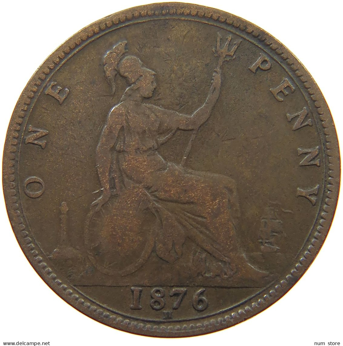 GREAT BRITAIN PENNY 1876 H Victoria 1837-1901 #a065 0517 - D. 1 Penny