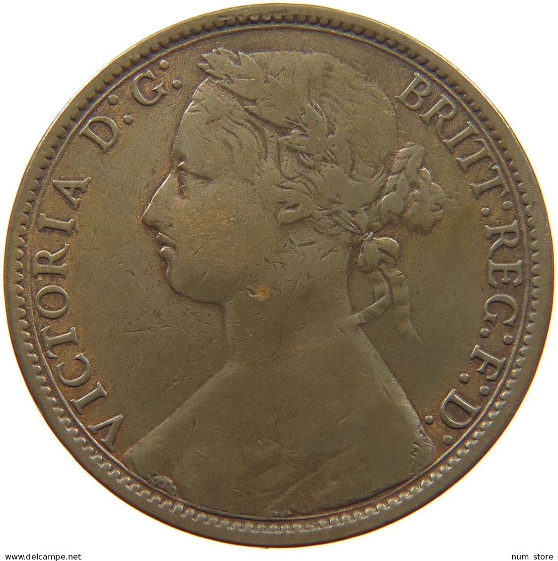 GREAT BRITAIN PENNY 1875 Victoria 1837-1901 #t073 0259 - D. 1 Penny