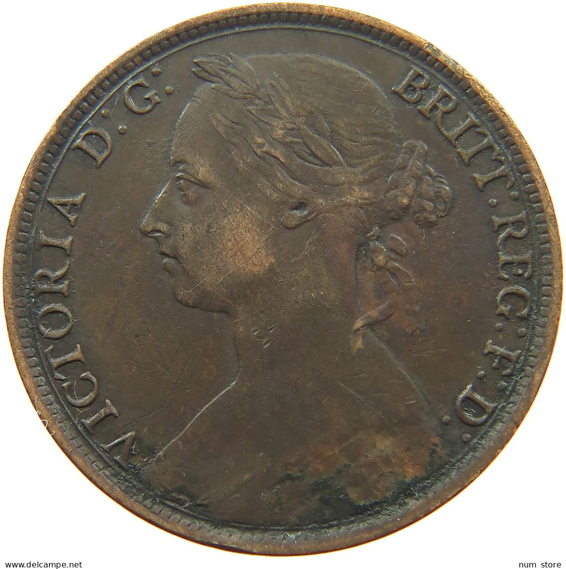 GREAT BRITAIN PENNY 1889 Victoria 1837-1901 #s076 0589 - D. 1 Penny