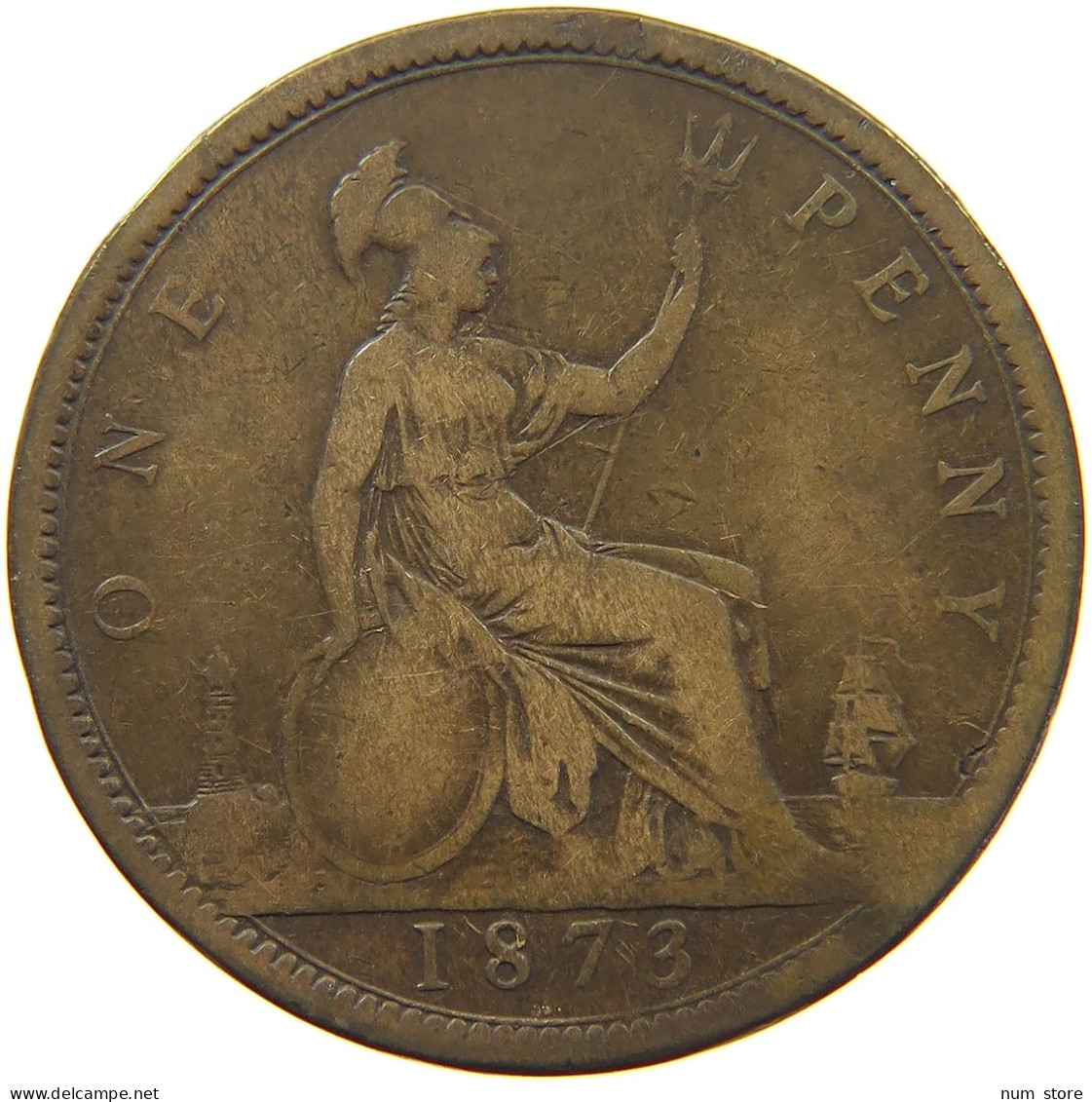 GREAT BRITAIN PENNY 1873  #c057 0207 - D. 1 Penny