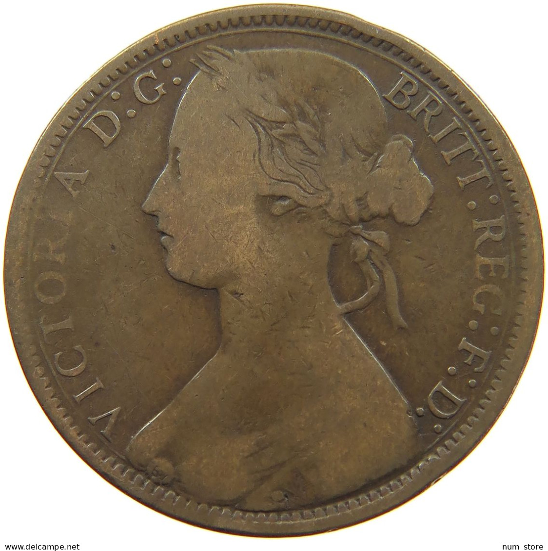 GREAT BRITAIN PENNY 1873 Victoria 1837-1901 #a058 0053 - D. 1 Penny