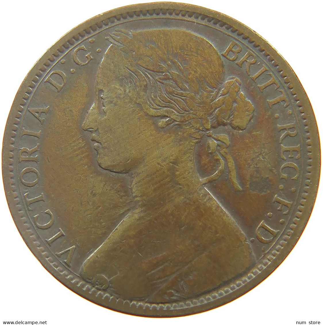 GREAT BRITAIN PENNY 1872 Victoria 1837-1901 #c071 0393 - D. 1 Penny