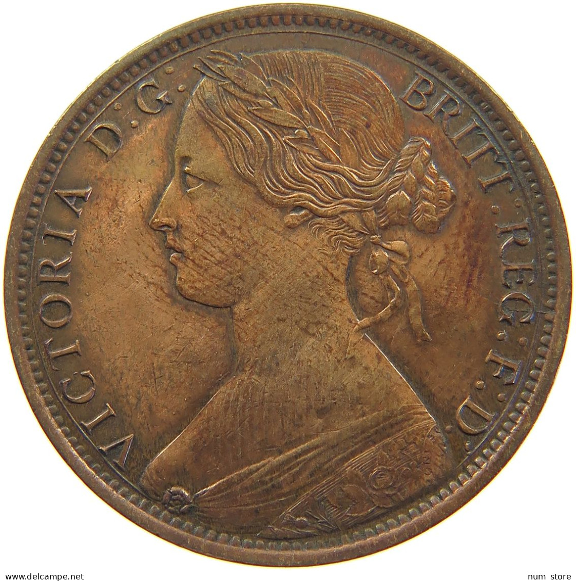 GREAT BRITAIN PENNY 1862 Victoria 1837-1901 #c060 0129 - D. 1 Penny