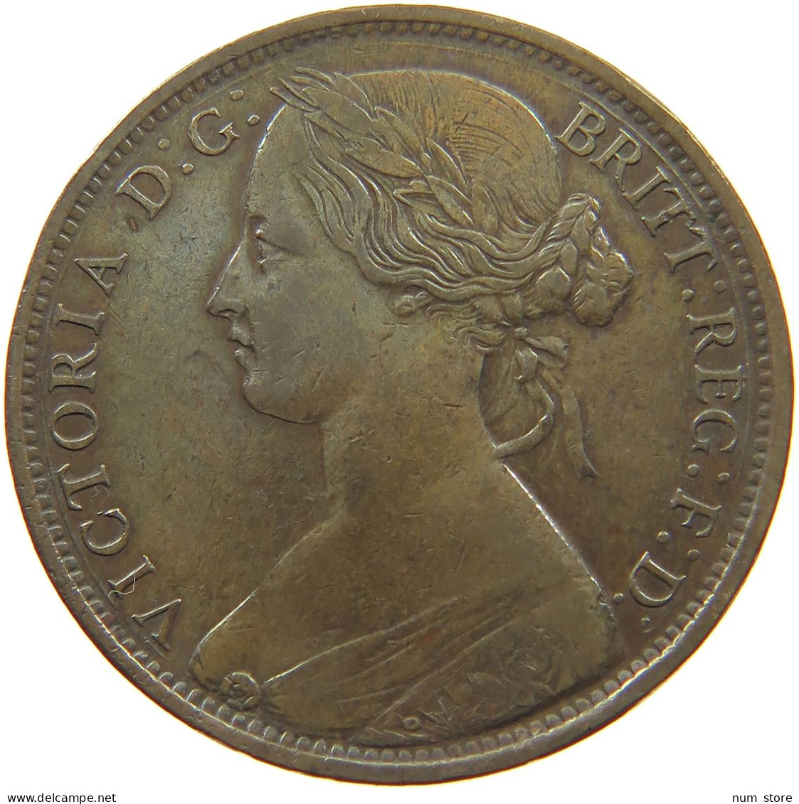 GREAT BRITAIN PENNY 1861 Victoria 1837-1901 #t003 0165 - D. 1 Penny