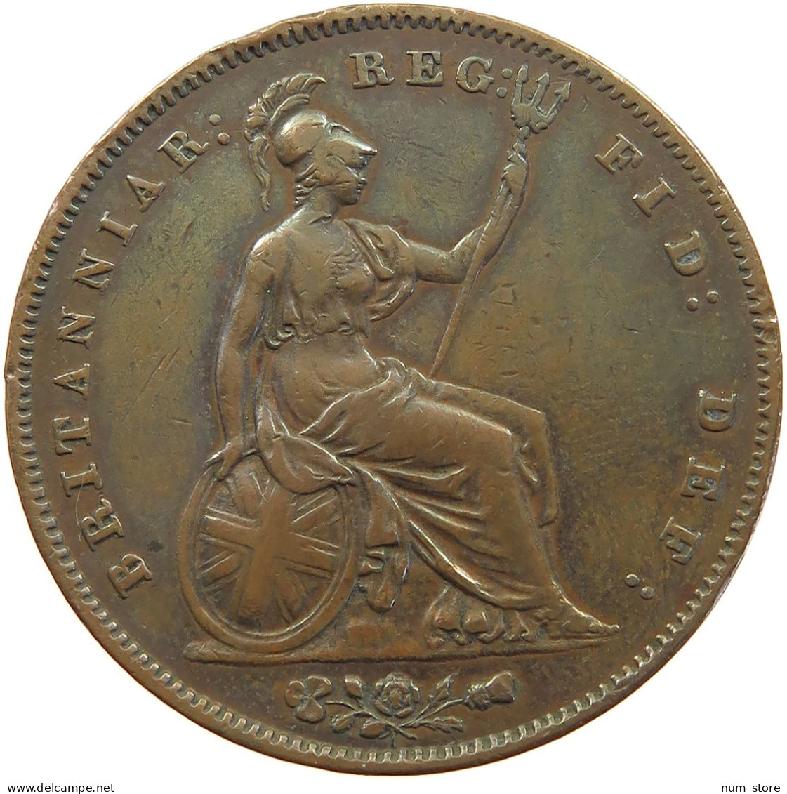 GREAT BRITAIN PENNY 1858 Victoria 1837-1901 #tm7 0551 - D. 1 Penny