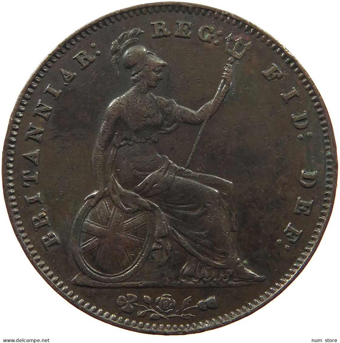 GREAT BRITAIN PENNY 1855 Victoria 1837-1901 #t155 0133 - D. 1 Penny