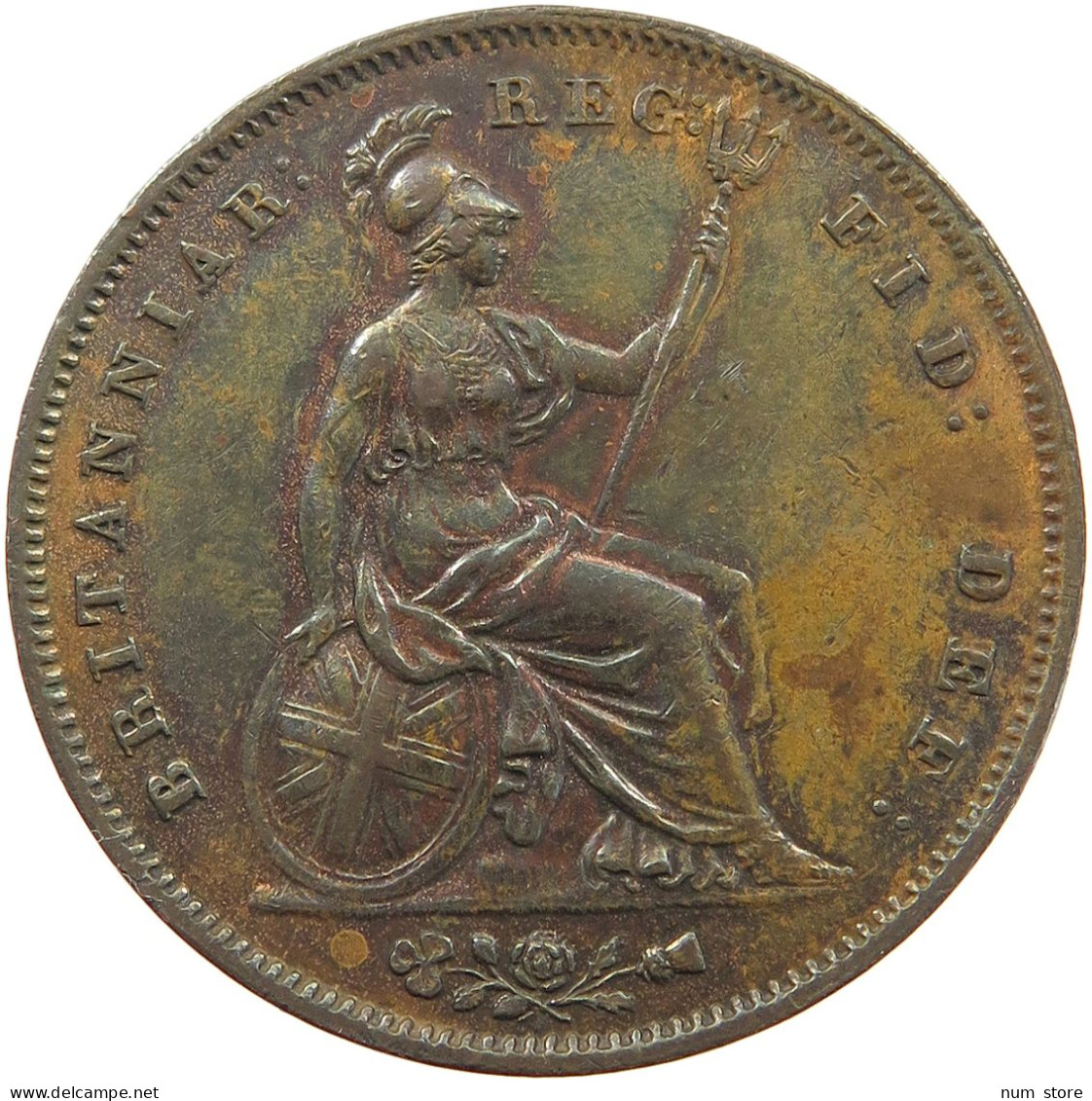 GREAT BRITAIN PENNY 1853 Victoria 1837-1901 #t120 0375 - D. 1 Penny