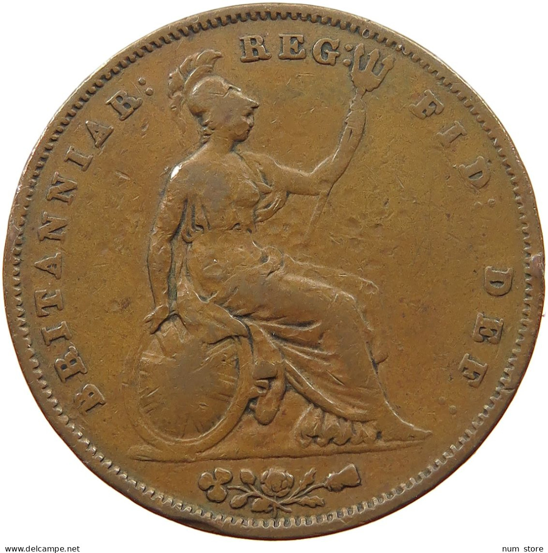 GREAT BRITAIN PENNY 1855 Victoria 1837-1901 #s049 0935 - D. 1 Penny