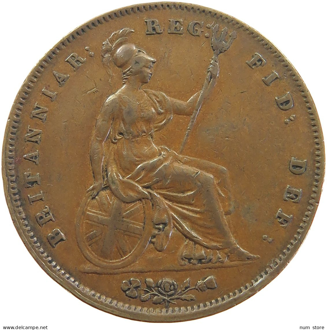 GREAT BRITAIN PENNY 1853 Victoria 1837-1901 #t021 0057 - D. 1 Penny