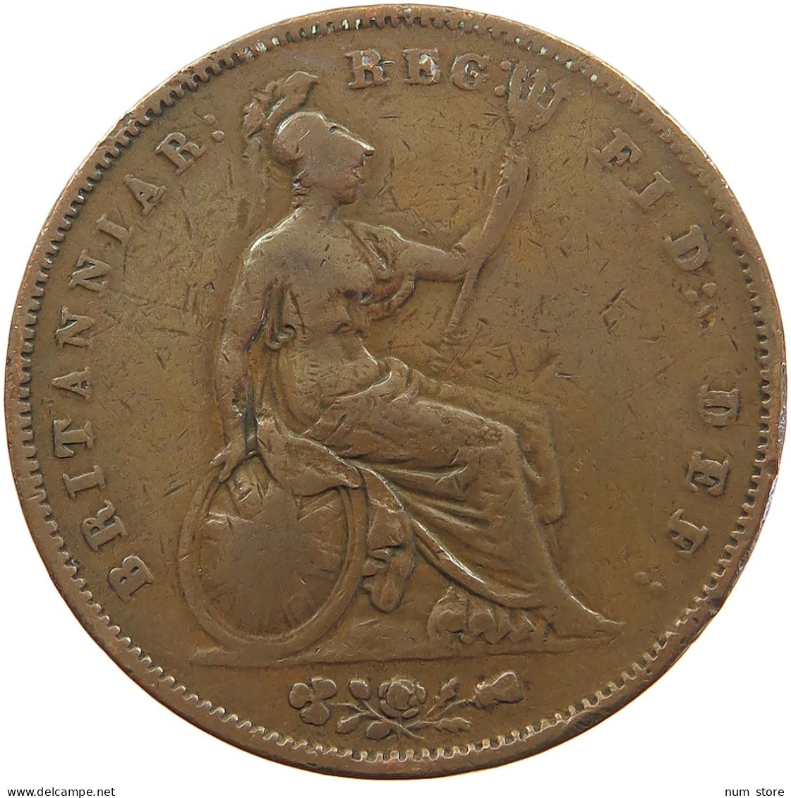 GREAT BRITAIN PENNY 1853 Victoria 1837-1901 #sm05 0547 - D. 1 Penny