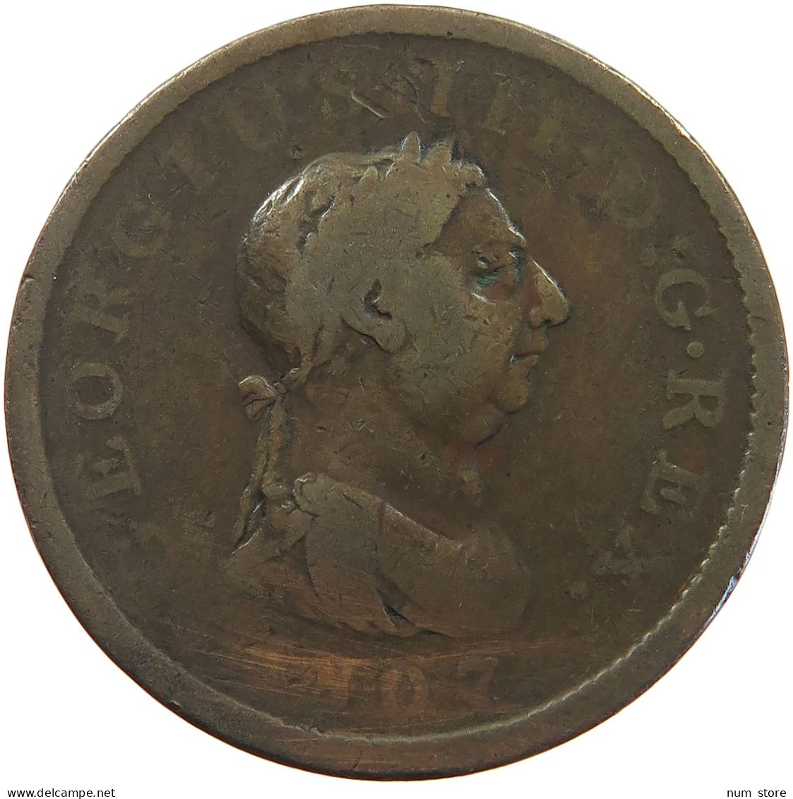 GREAT BRITAIN PENNY 1807 GEORGE III. 1760-1820 #sm05 0545 - C. 1 Penny