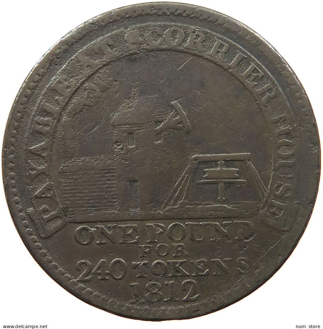 GREAT BRITAIN PENNY 1812 Scorrier House, CORNISH PENNY #tm4 0357 - C. 1 Penny