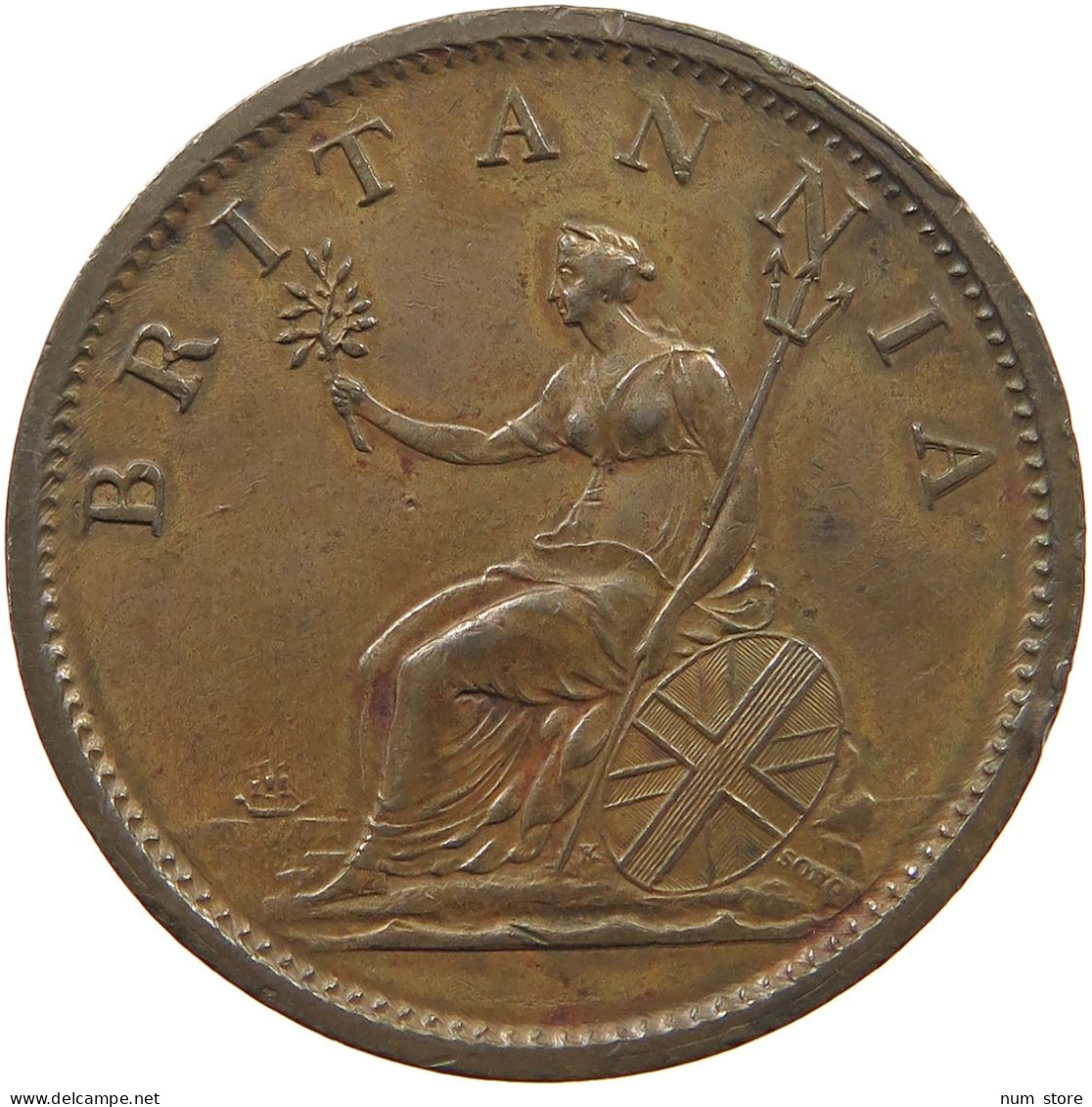 GREAT BRITAIN PENNY 1807 GEORGE III. 1760-1820 #t138 0685 - C. 1 Penny