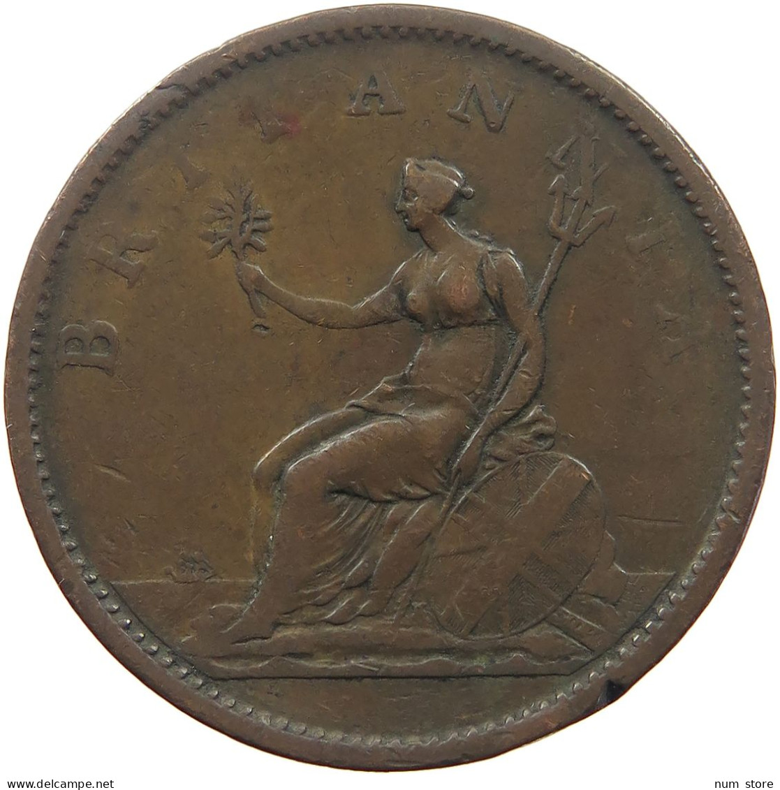 GREAT BRITAIN PENNY 1806 GEORGE III. 1760-1820 #t001 0011 - C. 1 Penny