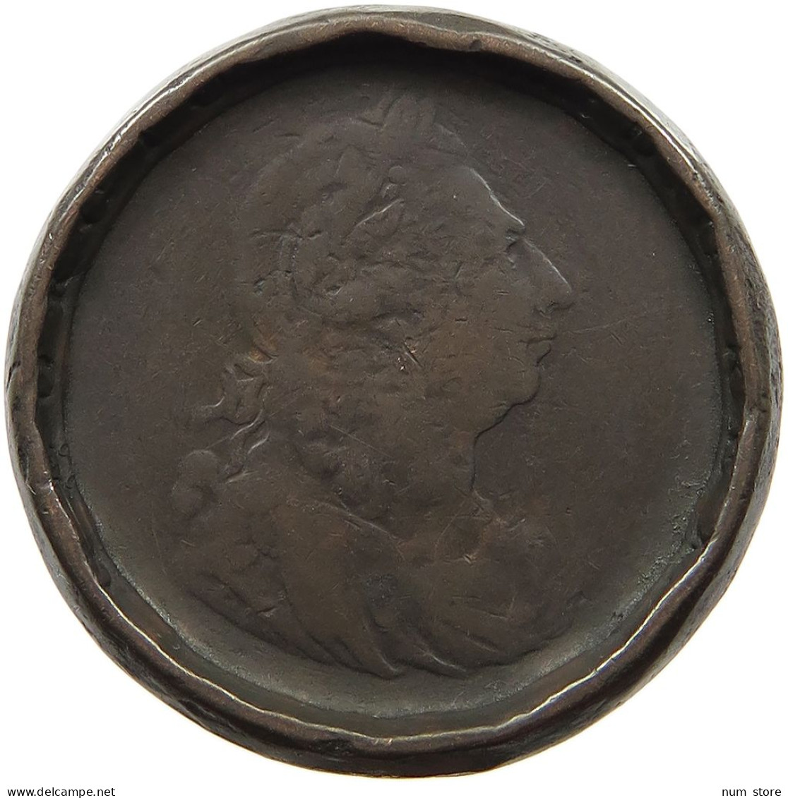 GREAT BRITAIN PENNY 1797 GEORGE III. 1760-1820 CARTWHEEL TOOLED THICER EDGE #t146 0111 - C. 1 Penny