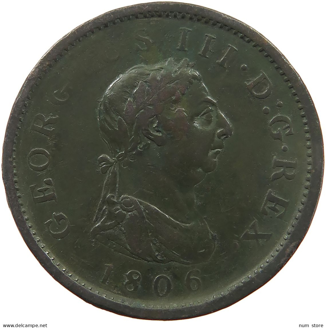 GREAT BRITAIN PENNY 1806 GEORGE III. 1760-1820 #a041 0097 - C. 1 Penny