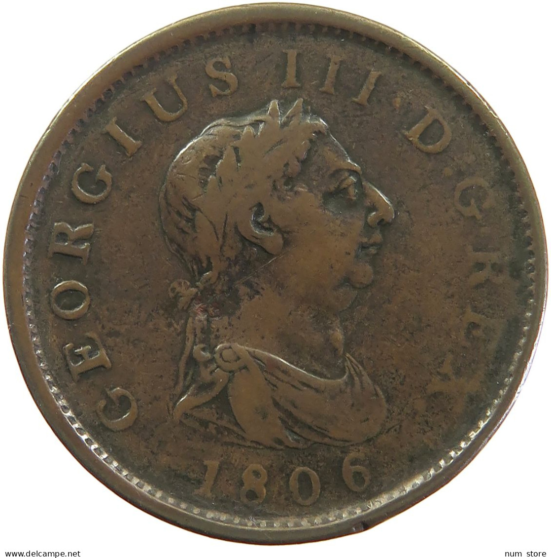 GREAT BRITAIN PENNY 1806 Georg III. 1760-1820 #t020 0315 - C. 1 Penny