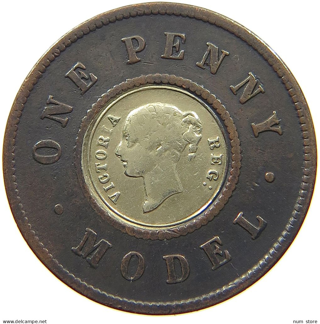 GREAT BRITAIN PENNY  Victoria 1837-1901 MODEL PENNY VICTORIA #t107 0091 - D. 1 Penny