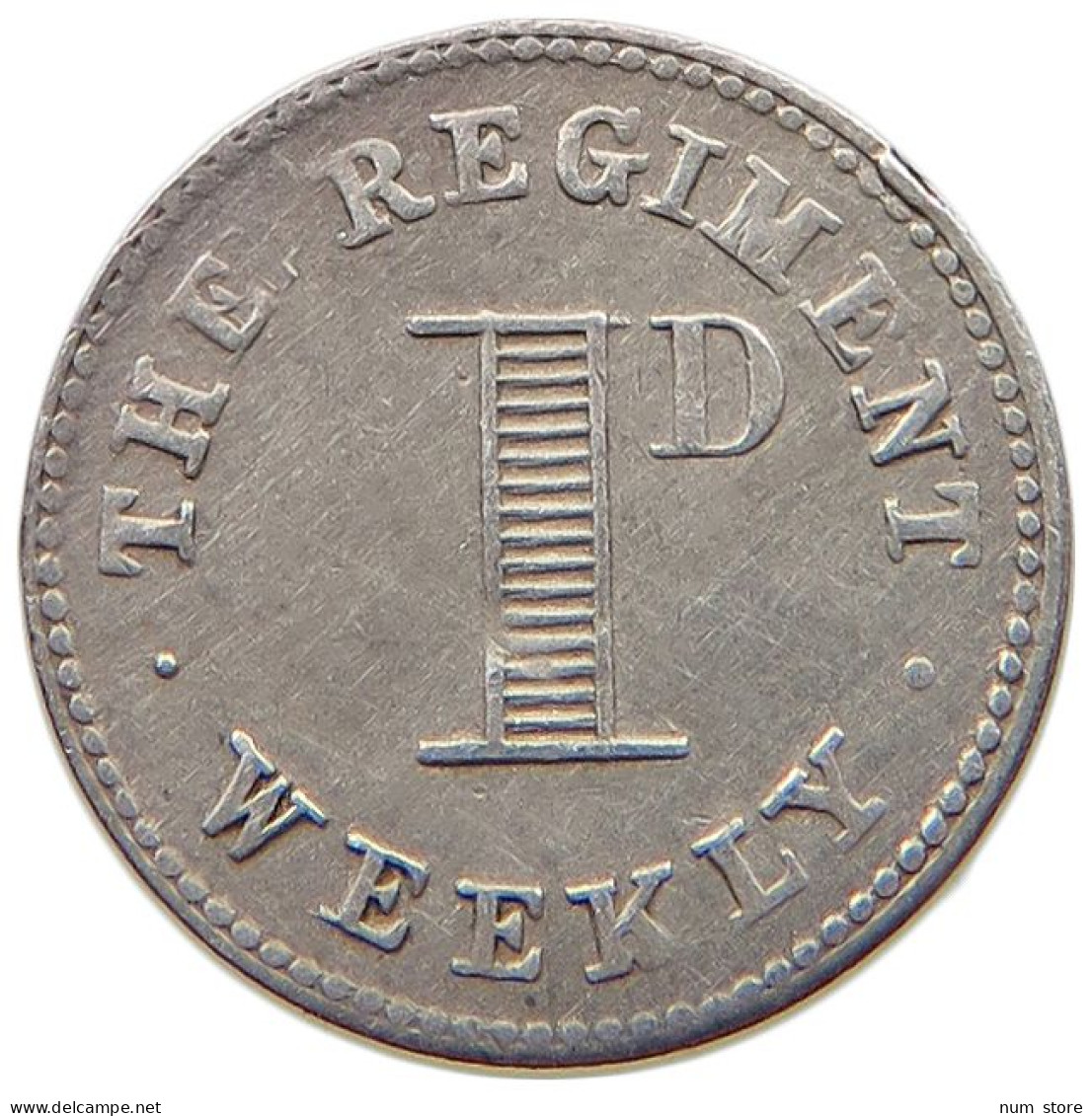 GREAT BRITAIN PENNY  N PENNY REGIMENT WEEKLY SOUTHAMPTON STREET SILVER #t082 0095 - D. 1 Penny