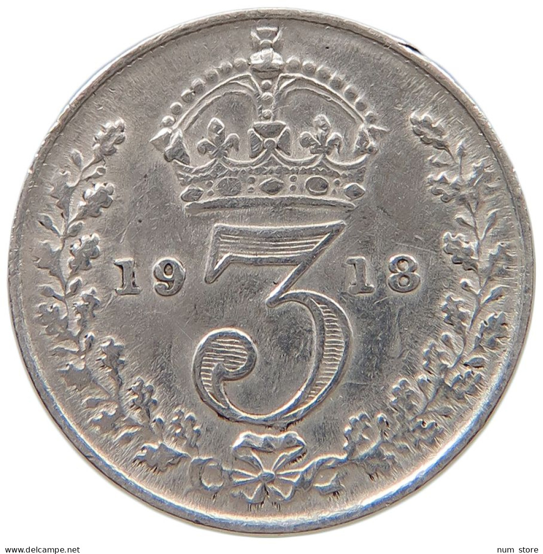 GREAT BRITAIN THREEPENCE 1918 George V. (1910-1936) #a052 0475 - F. 3 Pence