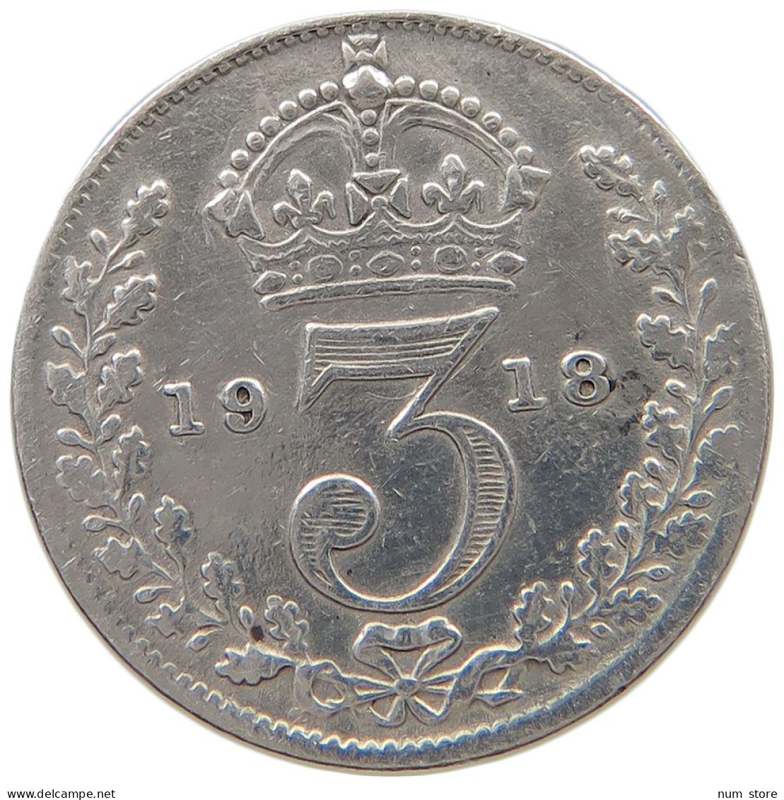 GREAT BRITAIN THREEPENCE 1918 George V. (1910-1936) #a052 0479 - F. 3 Pence
