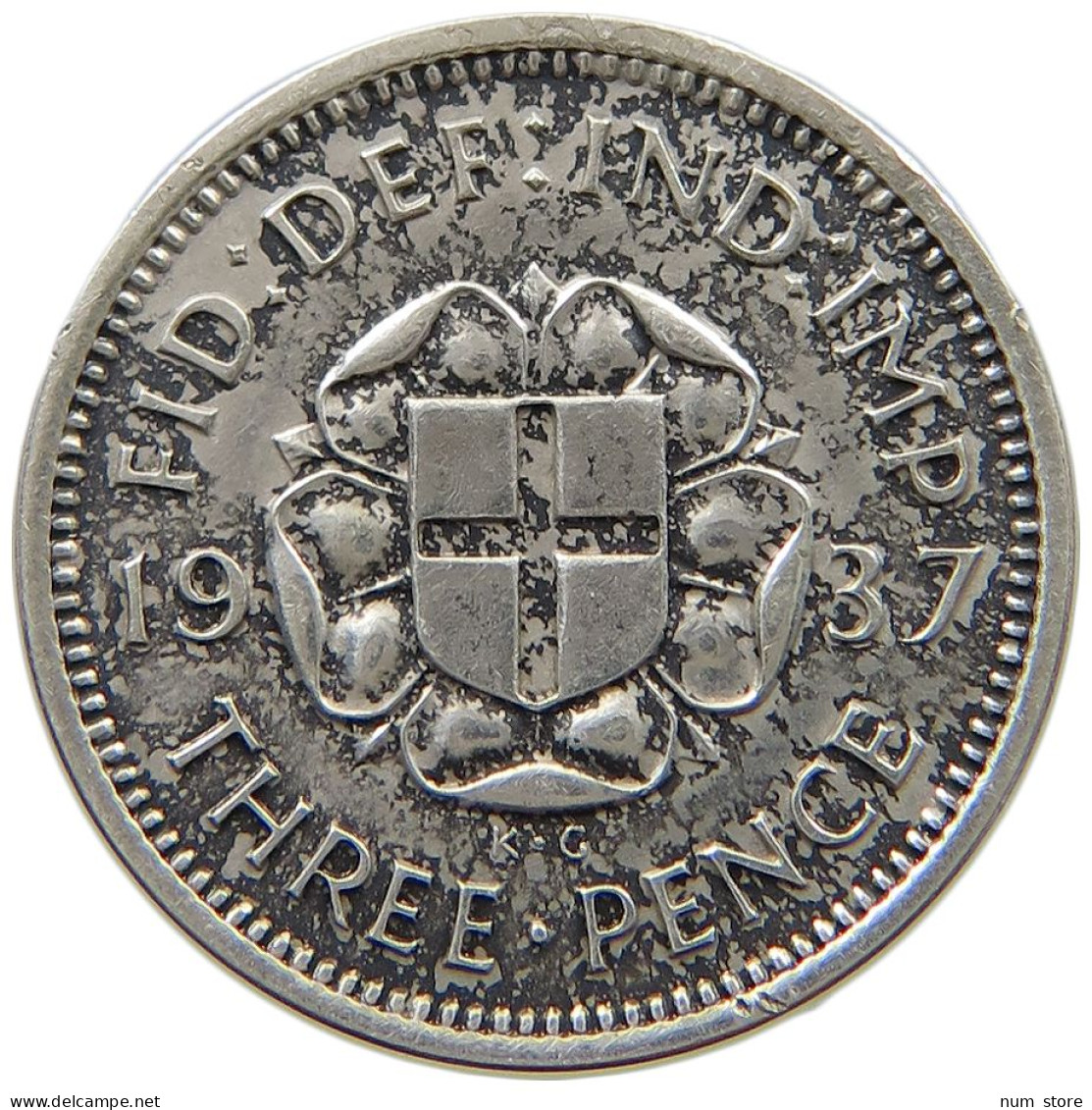 GREAT BRITAIN THREEPENCE 1937 George VI. (1936-1952) #a081 0993 - F. 3 Pence