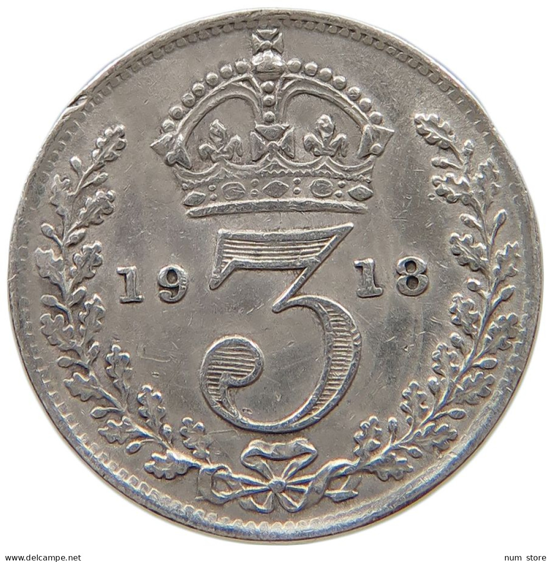 GREAT BRITAIN THREEPENCE 1918 George V. (1910-1936) #a052 0473 - F. 3 Pence