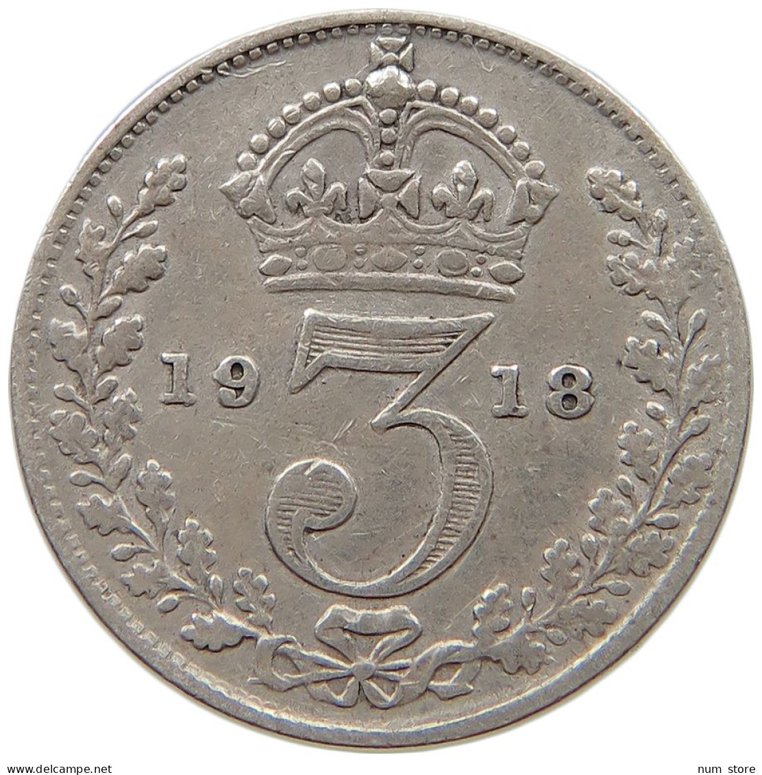 GREAT BRITAIN THREEPENCE 1918 George V. (1910-1936) #a004 0359 - F. 3 Pence