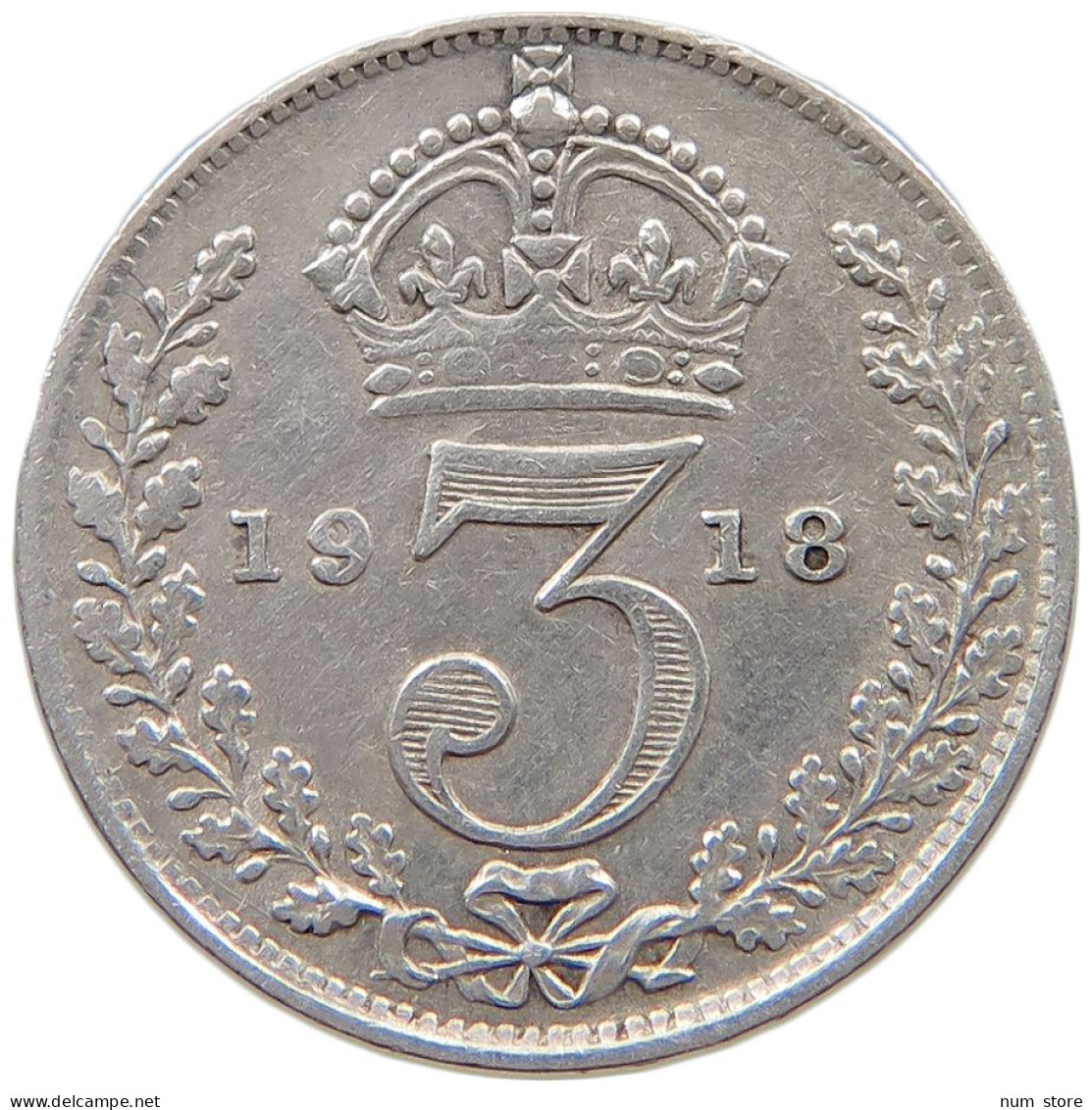 GREAT BRITAIN THREEPENCE 1918 George V. (1910-1936) #a004 0351 - F. 3 Pence