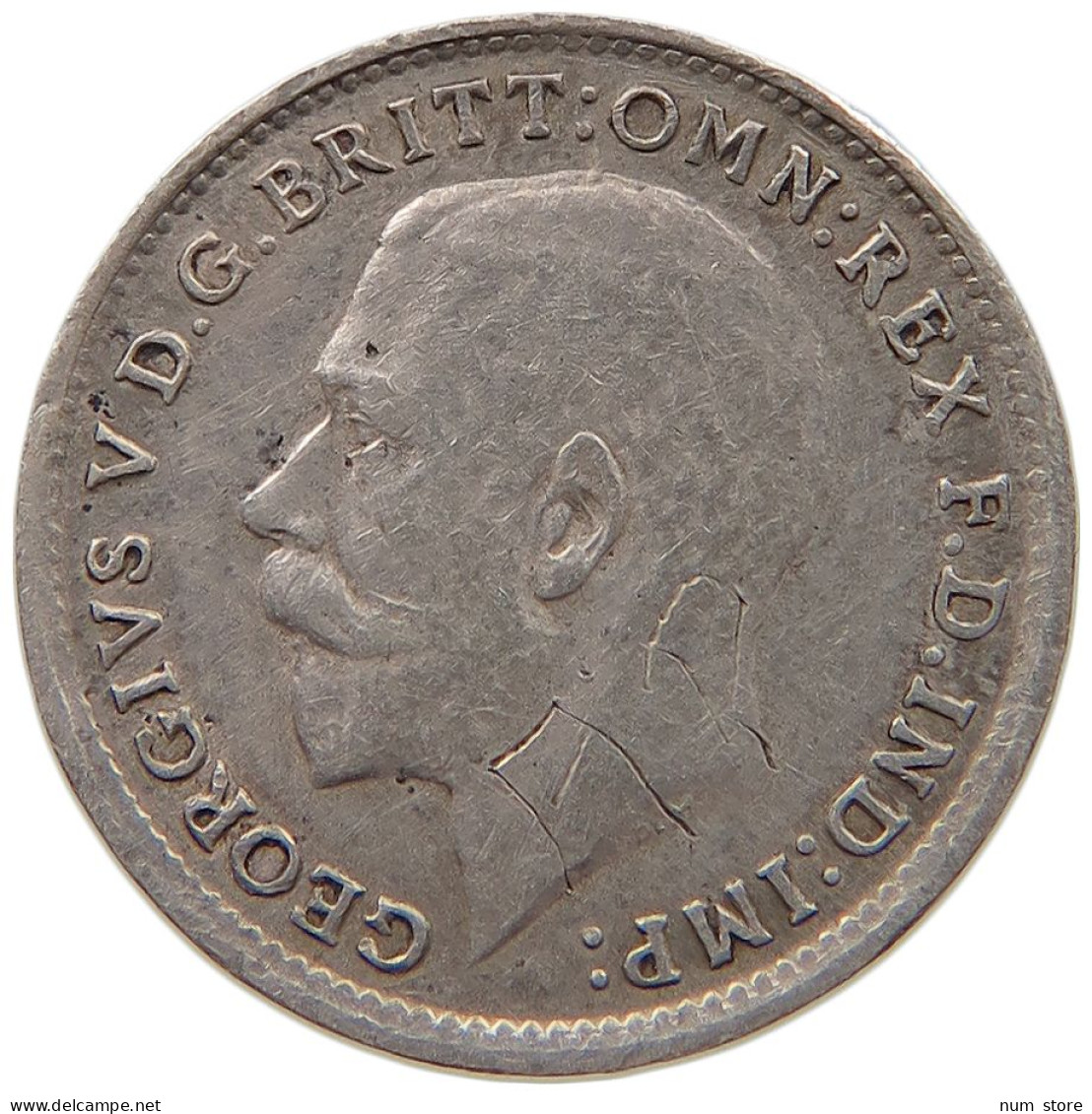 GREAT BRITAIN THREEPENCE 1916 George V. (1910-1936) ENGRAVED #c045 0273 - F. 3 Pence