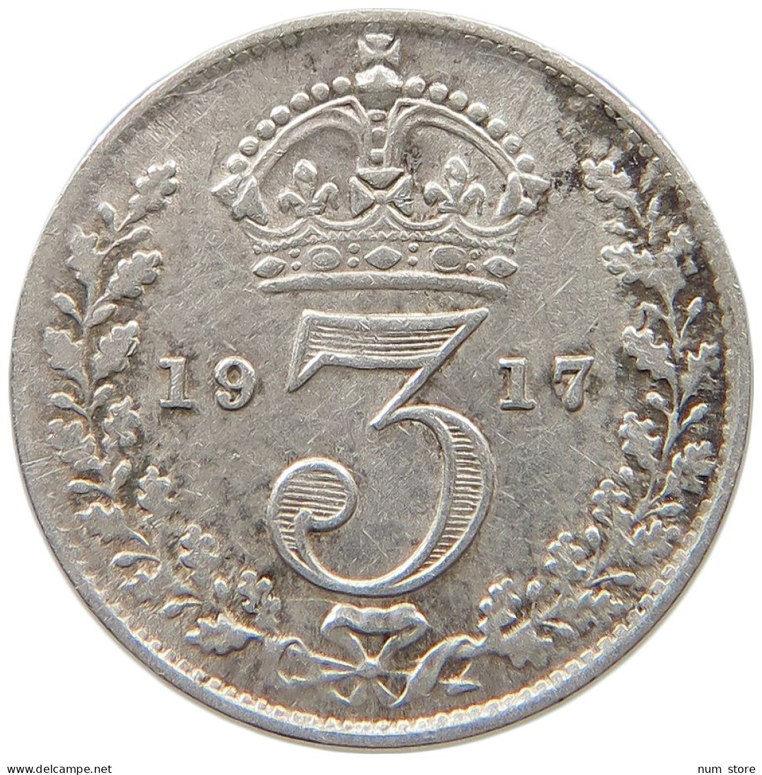 GREAT BRITAIN THREEPENCE 1917 George V. (1910-1936) #a034 0021 - F. 3 Pence