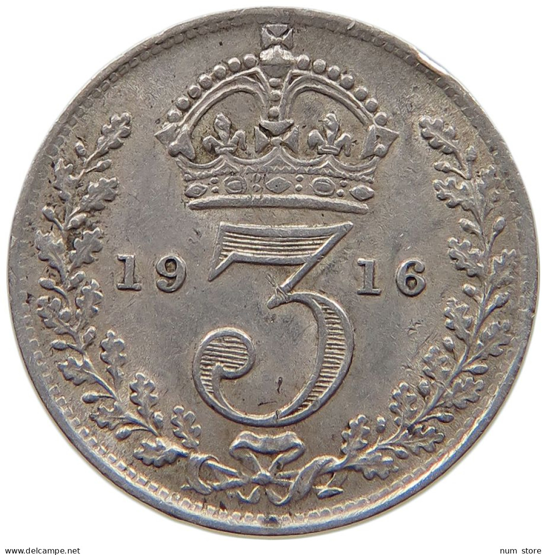 GREAT BRITAIN THREEPENCE 1916 George V. (1910-1936) #c019 0111 - F. 3 Pence
