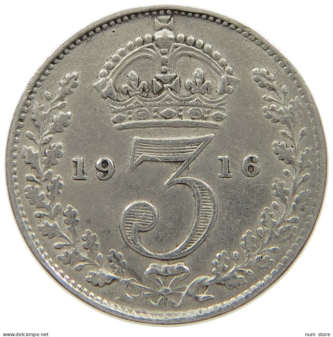 GREAT BRITAIN THREEPENCE 1916 George V. (1910-1936) #a052 0553 - F. 3 Pence