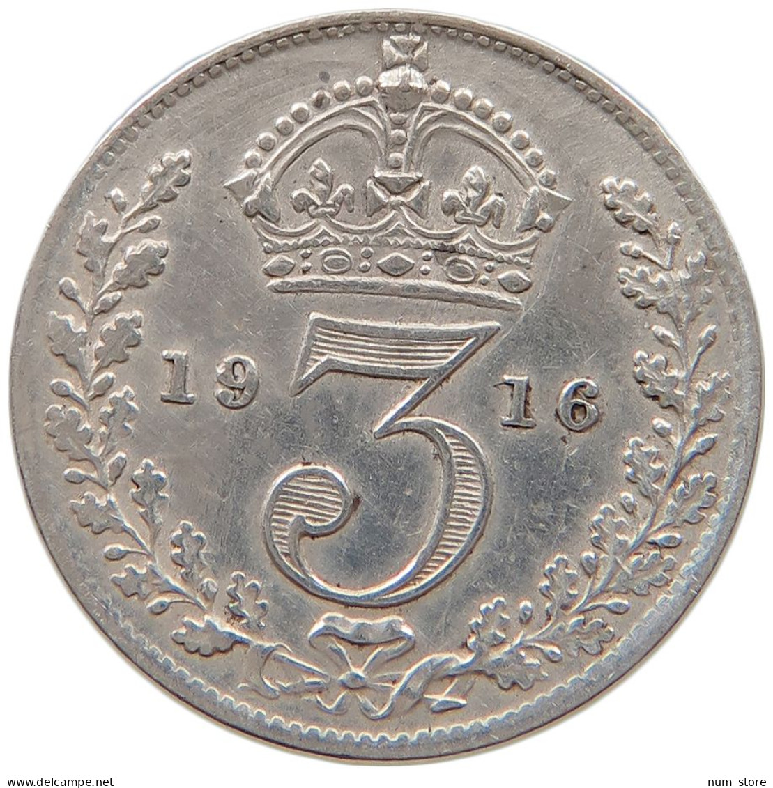 GREAT BRITAIN THREEPENCE 1916 George V. (1910-1936) #a063 0603 - F. 3 Pence