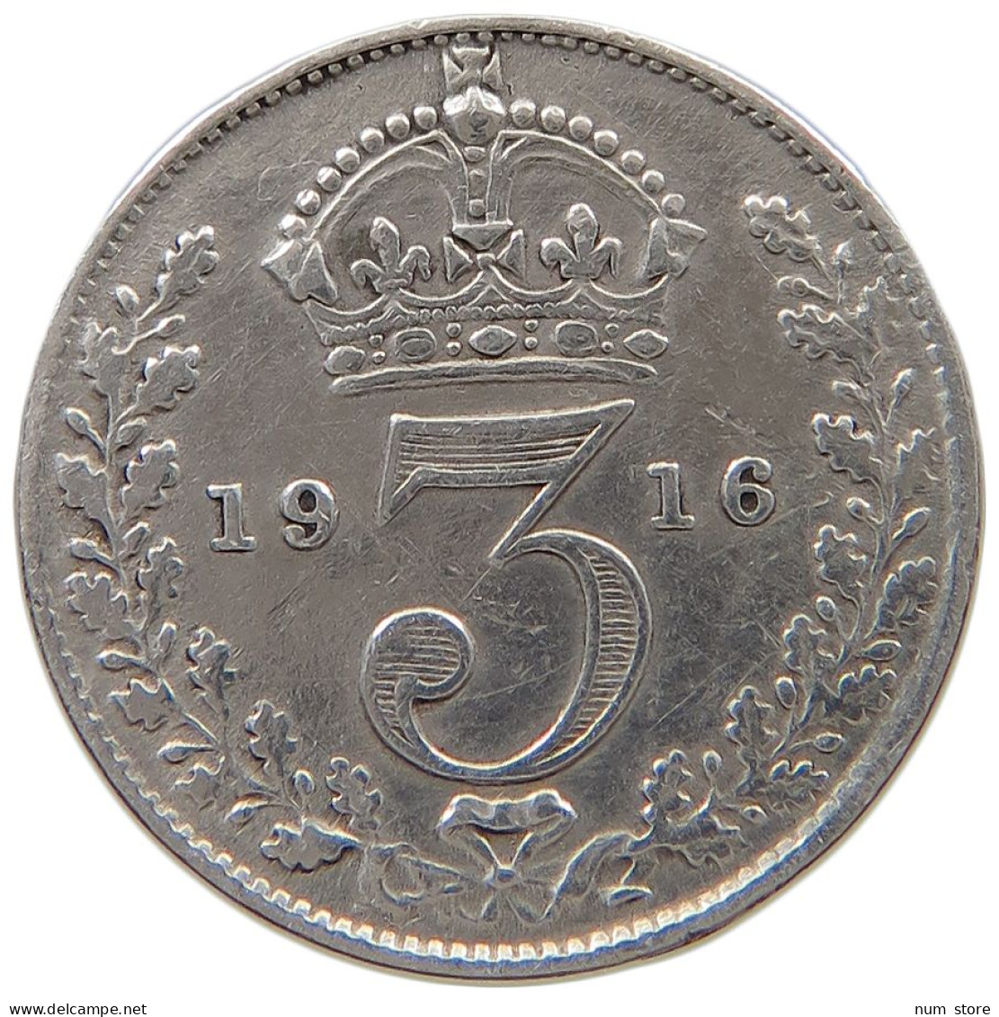 GREAT BRITAIN THREEPENCE 1916 George V. (1910-1936) #a052 0477 - F. 3 Pence