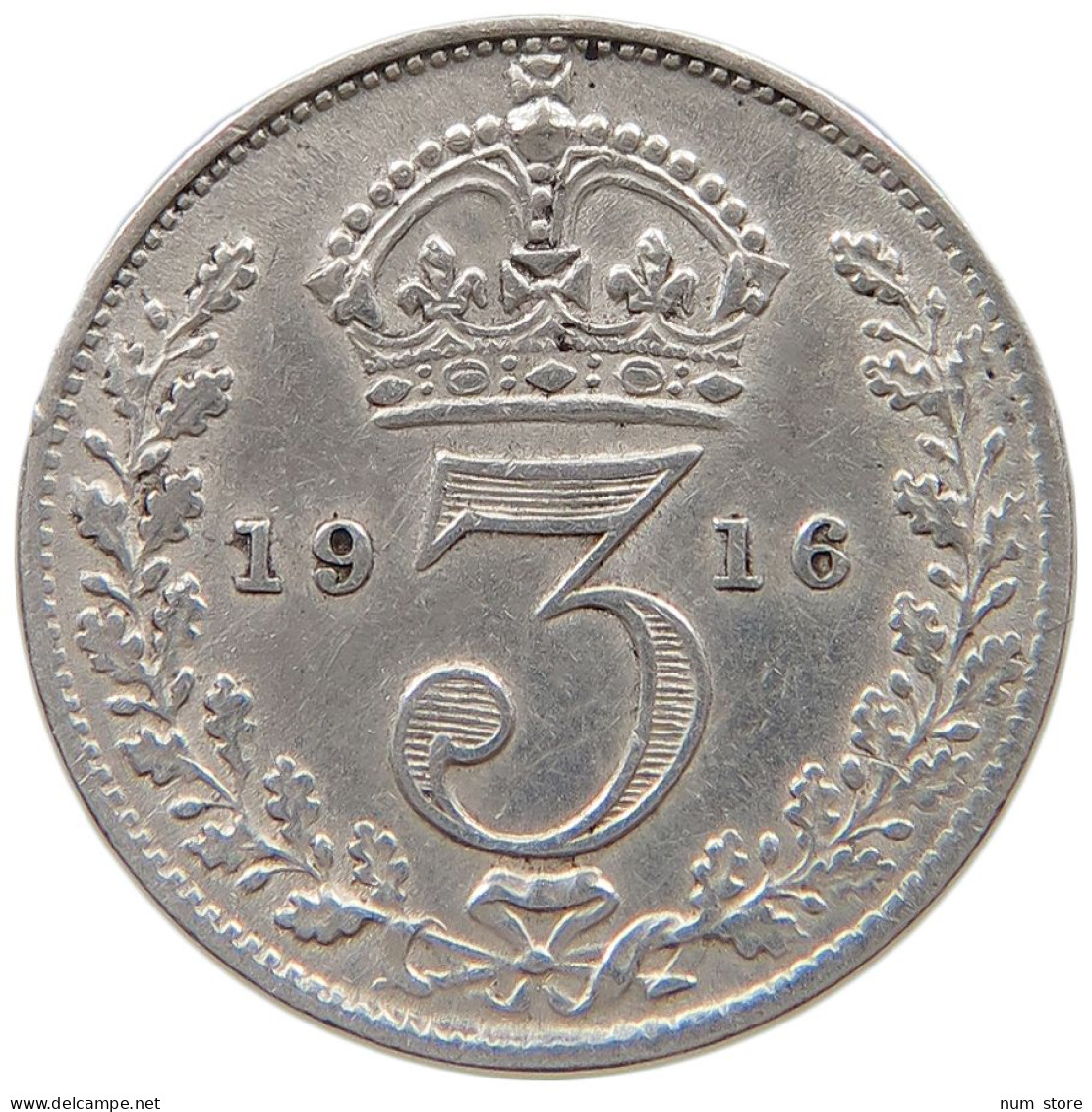 GREAT BRITAIN THREEPENCE 1916 George V. (1910-1936) #a052 0471 - F. 3 Pence