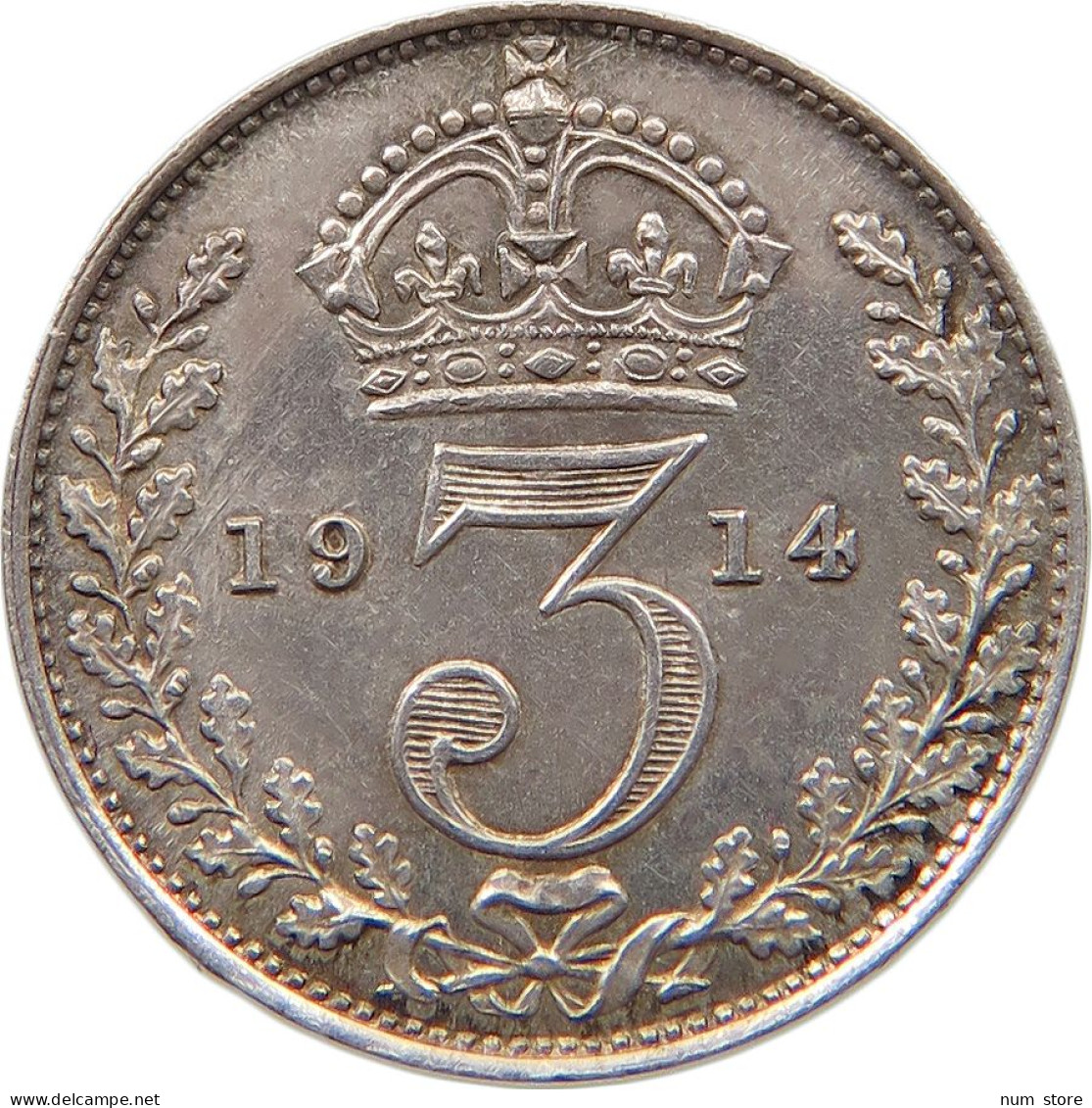 GREAT BRITAIN THREEPENCE 1914 George V. (1910-1936) #t115 0443 - F. 3 Pence