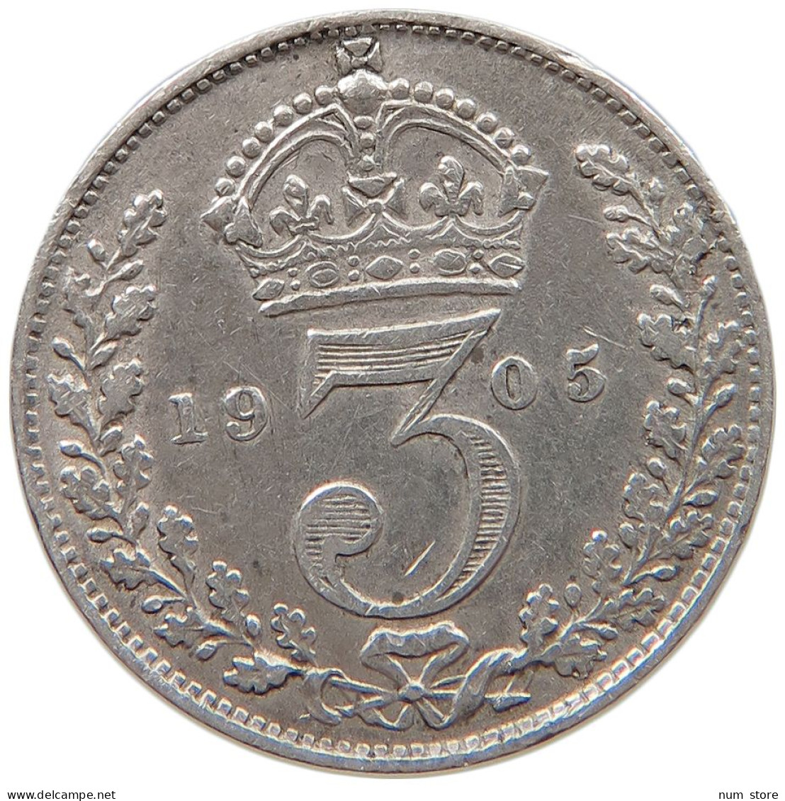 GREAT BRITAIN THREEPENCE 1905 Edward VII., 1901 - 1910 #s031 0257 - F. 3 Pence