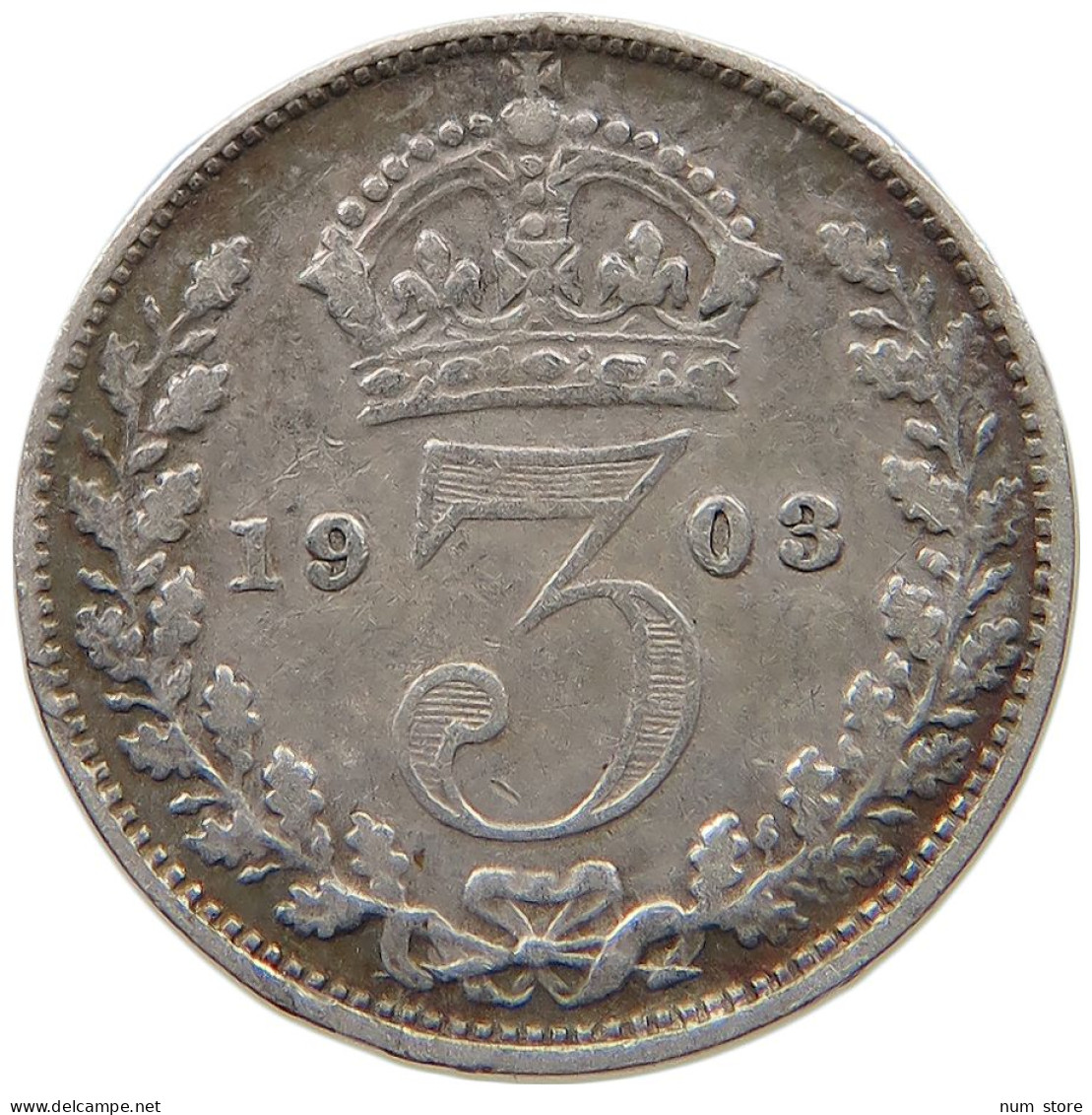 GREAT BRITAIN THREEPENCE 1903 Edward VII., 1901 - 1910 #a033 0175 - F. 3 Pence