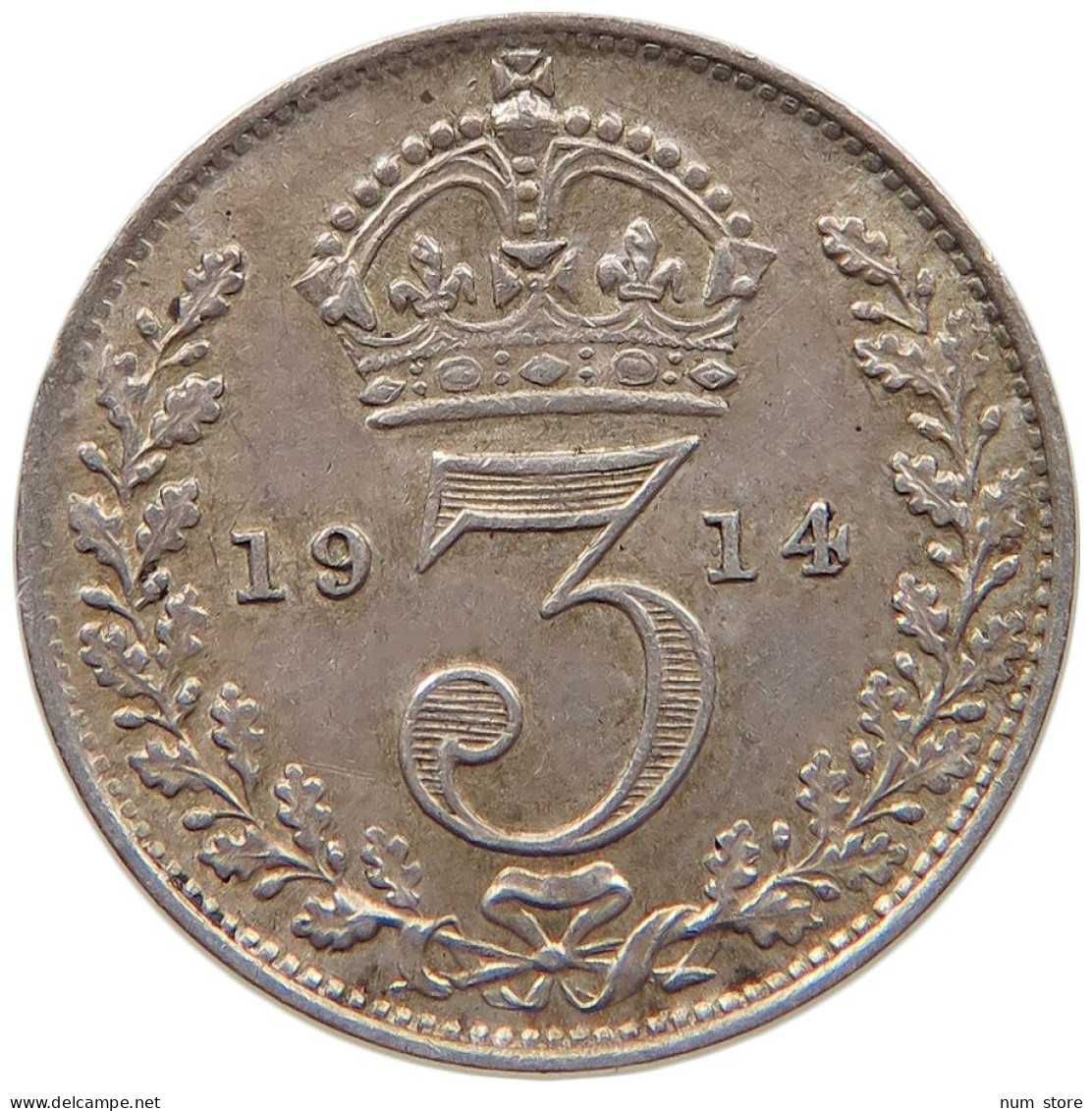 GREAT BRITAIN THREEPENCE 1914 George V. (1910-1936) #c016 0363 - F. 3 Pence