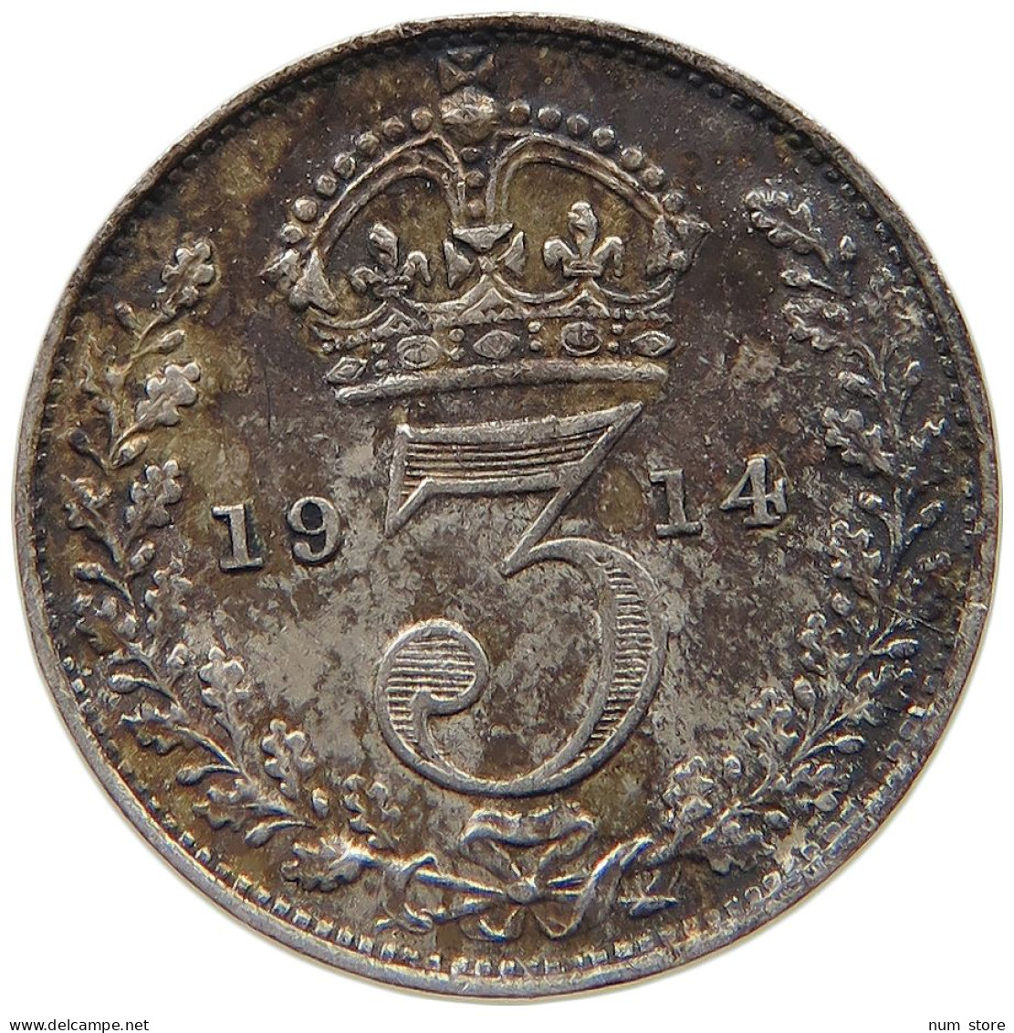 GREAT BRITAIN THREEPENCE 1914 George V. (1910-1936) #c036 0303 - F. 3 Pence
