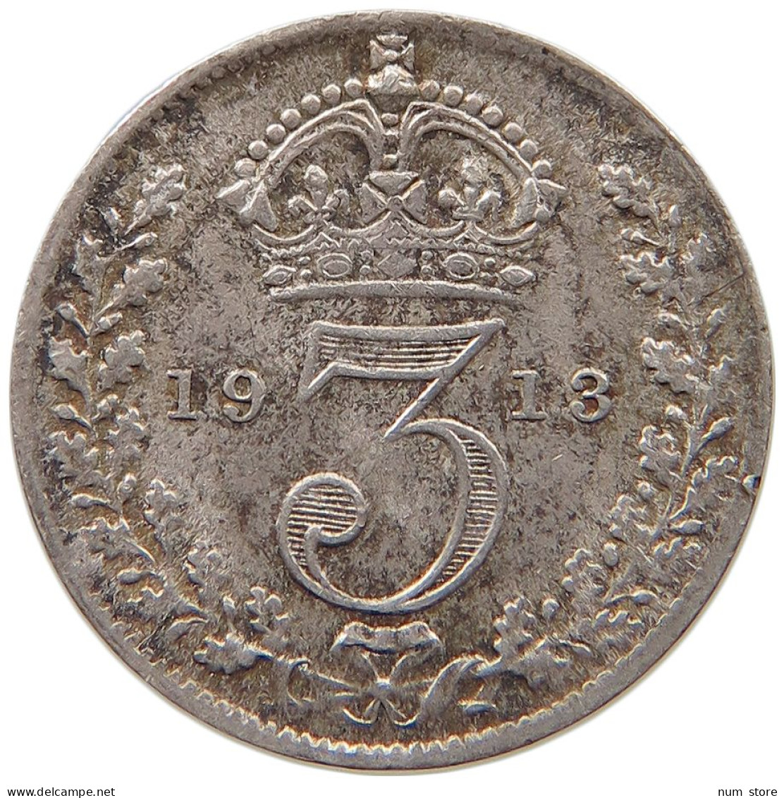 GREAT BRITAIN THREEPENCE 1913 George V. (1910-1936) #c019 0115 - F. 3 Pence