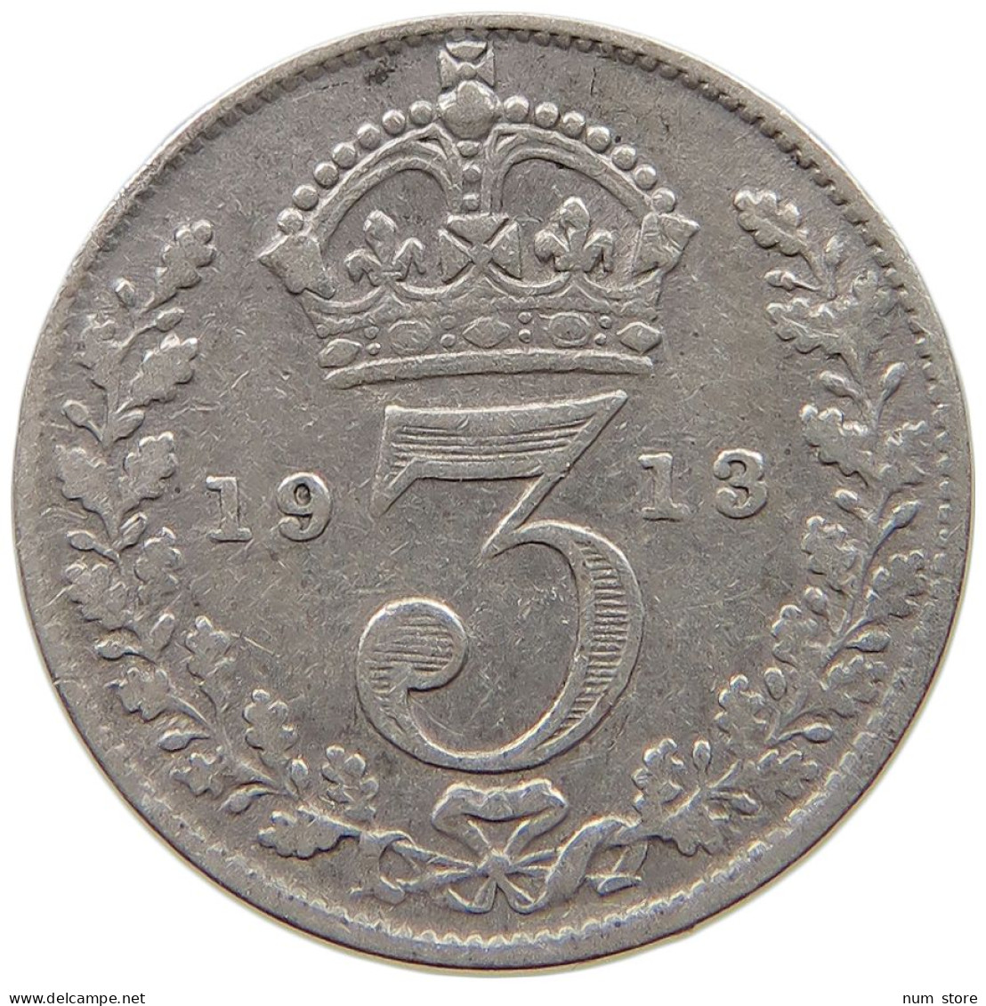 GREAT BRITAIN THREEPENCE 1913 George V. (1910-1936) #a091 0889 - F. 3 Pence