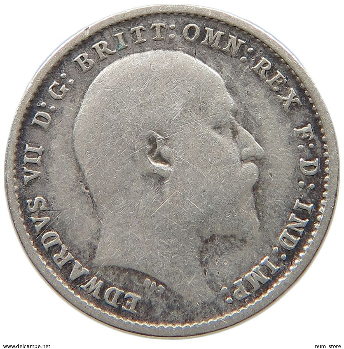 GREAT BRITAIN THREEPENCE 1906 Edward VII., 1901 - 1910 #a033 0177 - F. 3 Pence
