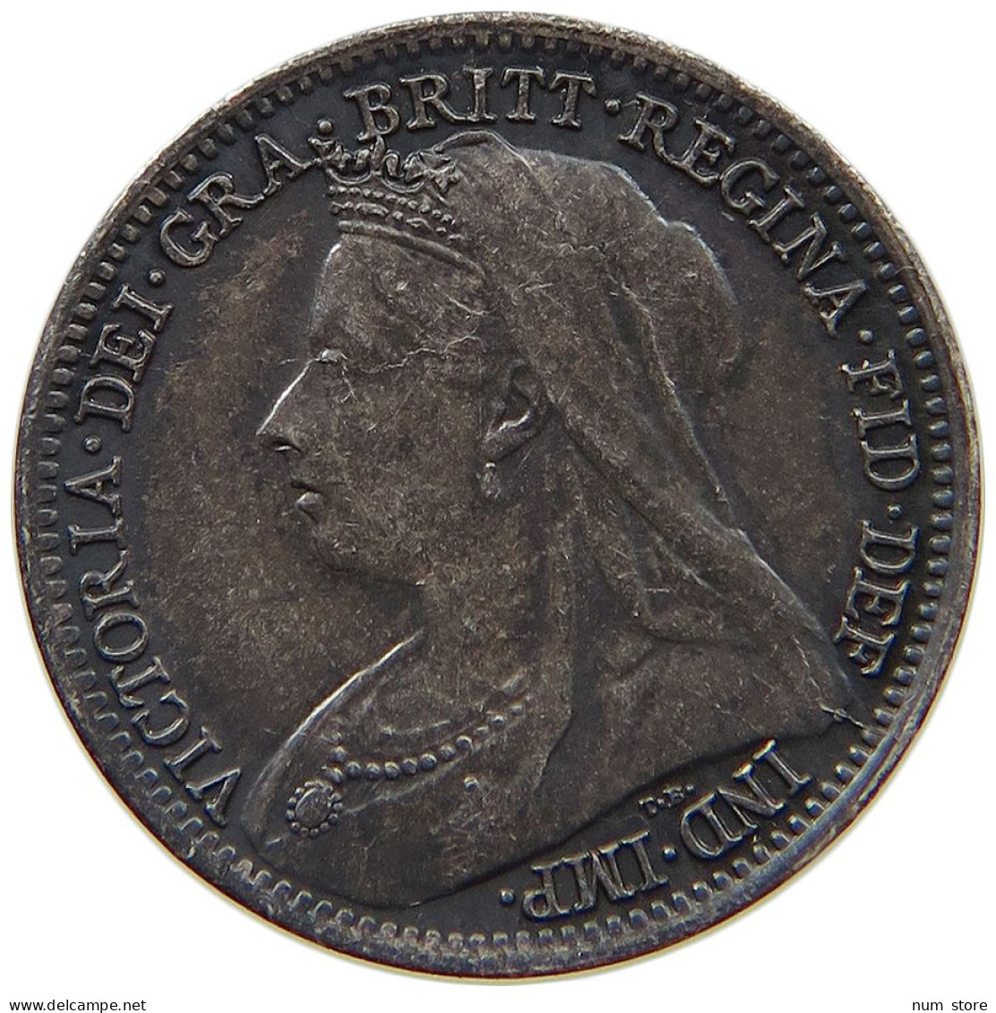 GREAT BRITAIN THREEPENCE 1901 Victoria 1837-1901 #t078 0415 - F. 3 Pence