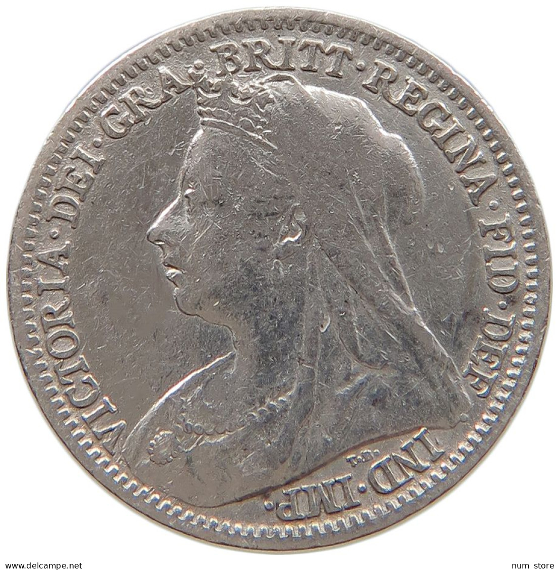 GREAT BRITAIN THREEPENCE 1901 Victoria 1837-1901 #a064 0569 - F. 3 Pence