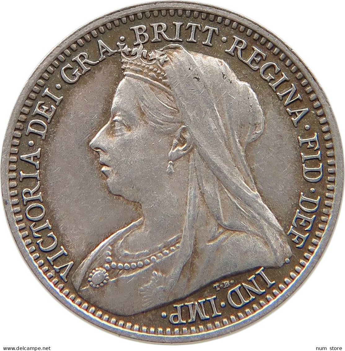 GREAT BRITAIN THREEPENCE 1901 Victoria 1837-1901 #t115 0437 - F. 3 Pence