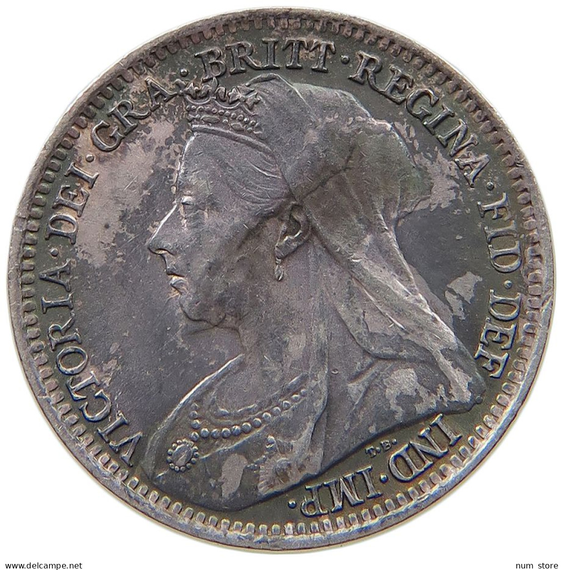 GREAT BRITAIN THREEPENCE 1899 Victoria 1837-1901 #t114 0115 - F. 3 Pence