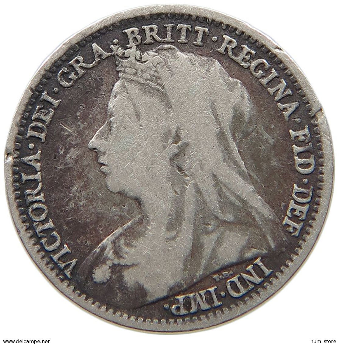 GREAT BRITAIN THREEPENCE 1897 Victoria 1837-1901 #a034 0053 - F. 3 Pence