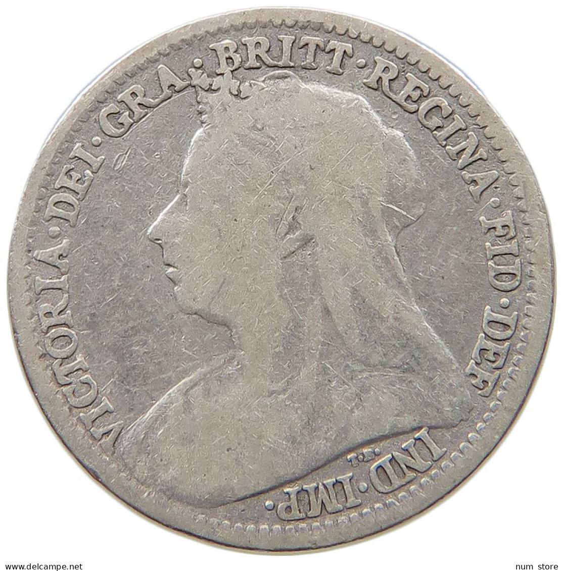 GREAT BRITAIN THREEPENCE 1897 Victoria 1837-1901 #a034 0055 - F. 3 Pence